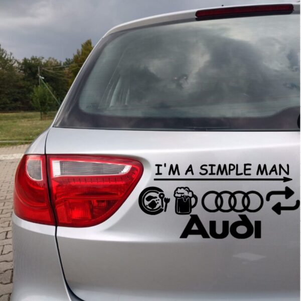 Sticker Audi – Simple man