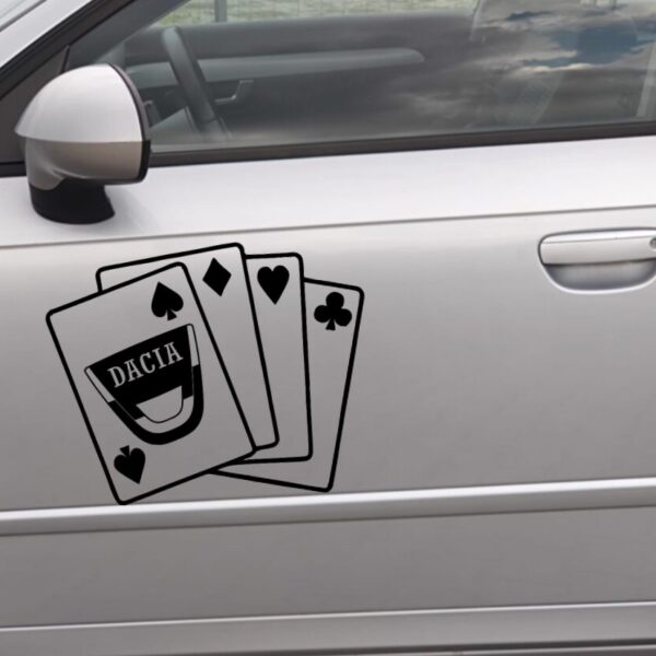 Sticker Dacia – Carti de joc