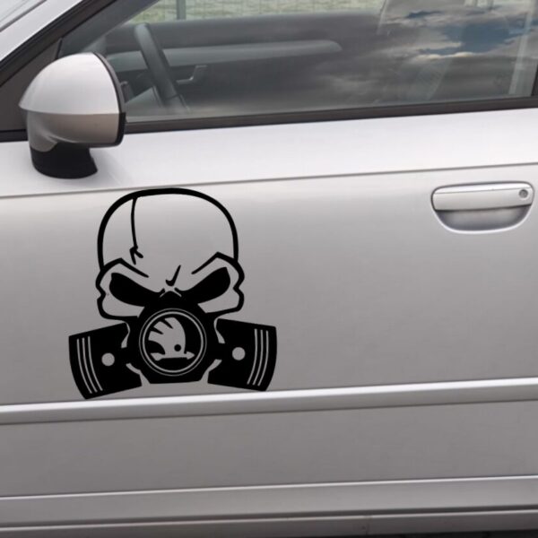 Sticker Skoda – Craniu