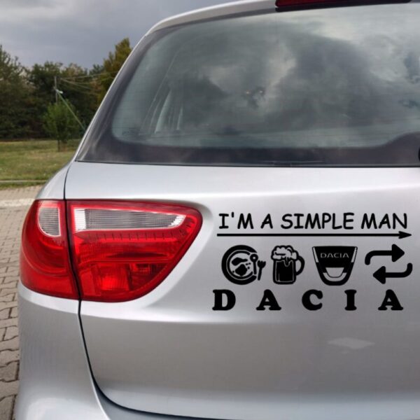 Sticker Dacia – Simple man