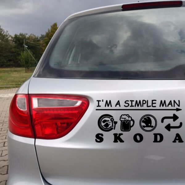 Sticker Skoda – Simple man