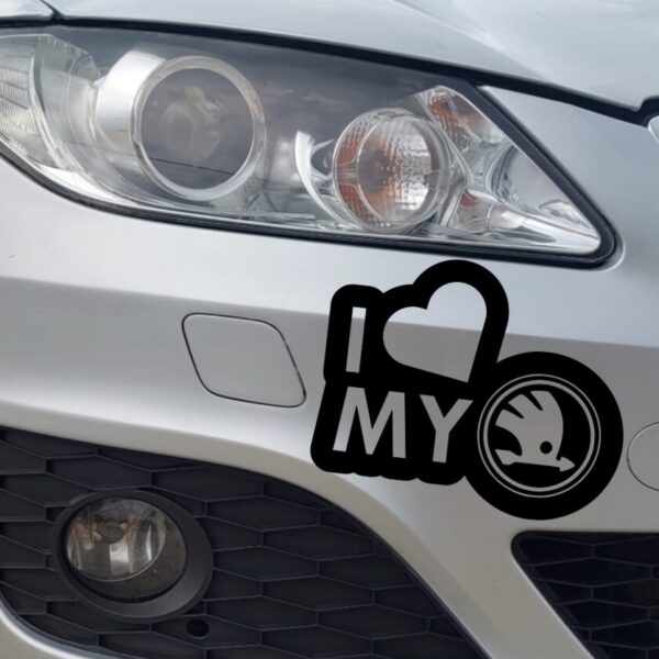 Sticker I love my Skoda