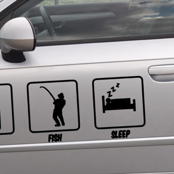Sticker Eat Fish Sleep